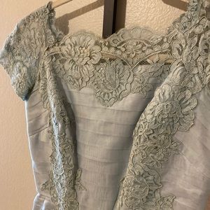 Vintage light blue maxi dress.